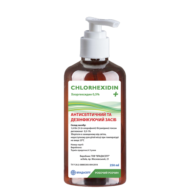 Антисептик «CHLORHEXIDIN+», флакон, 250 мл, дозатор